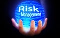 Risk Management globe background blue