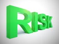 Risk management icon concept means mitigating against danger and threats - 3d illustration Royalty Free Stock Photo