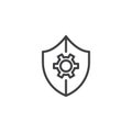 Risk management outline icon