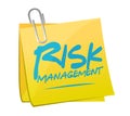 risk management post it illustration design