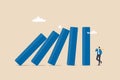 Risk management, uncertainty or unknown threat causing business failure, economic crisis, danger or problem, security and safety