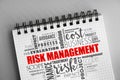 Risk Management word cloud collage Royalty Free Stock Photo