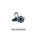 Risk manager icon. Simple element