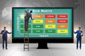 Risk Matrix concept with impact and likelihood