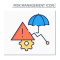 Risk mitigation color icon