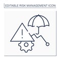 Risk mitigation line icon