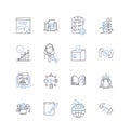 Risk mitigation line icons collection. Prevention, Resilience, Preparedness, Contingency, Insurance, Security, Safety