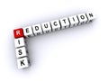 Risk Reduction word block on white