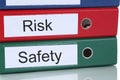 Risk and safety management analysis in company business concept