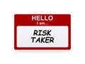 Risk taker tag Royalty Free Stock Photo
