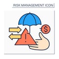 Risk transfer color icon
