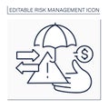 Risk transfer line icon
