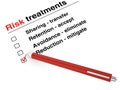 Risk treatment checklist