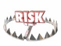 Risk Word Bear Trap Danger Liability Hazard Royalty Free Stock Photo