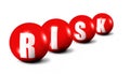 Risk word made of 3D spheres