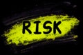 Risk word with glow powder