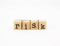 Risk wording, investment and insurance concept