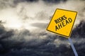 Risks Ahead Road Sign Royalty Free Stock Photo