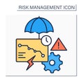 Risks consequences color icon Royalty Free Stock Photo