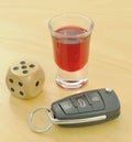 The risks of drink-driving Royalty Free Stock Photo