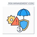 Risks insurance color icon