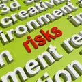 Risks In Word Cloud Shows Investment Risks
