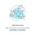 Risky behavior concept icon