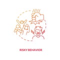 Risky behavior concept icon