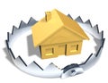 Risky House Trap Royalty Free Stock Photo