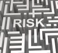 Risky Maze Shows Dangerous Or Risk