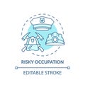 Risky occupation concept icon