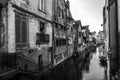 The Risle canal at the Pont-Audemer city Royalty Free Stock Photo