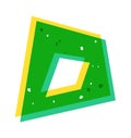 Riso print geometric basic element Royalty Free Stock Photo