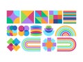 risograph colorful geometric shape effect abstract pattern aesthetic element design decoration style