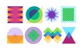 risograph colorful geometric shape effect abstract pattern aesthetic element design decoration style
