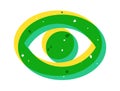 Risograph grain eye shape element Royalty Free Stock Photo