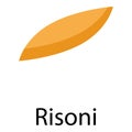 Risoni pasta icon, isometric style