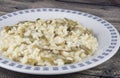 Risotto with artichokes and taleggio cheese