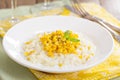Risotto with baked corn Royalty Free Stock Photo