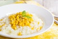 Risotto with baked corn Royalty Free Stock Photo