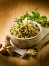Risotto with ginger and parsley Royalty Free Stock Photo