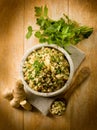 Risotto with ginger and parsley Royalty Free Stock Photo