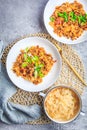 Risotto with ground beef, cabbage (sauerkraut) and rice, cabbage casserole Royalty Free Stock Photo