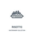 risotto icon vector from gastronomy collection collection. Thin line risotto outline icon vector illustration