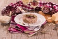 Risotto with red radicchio. Royalty Free Stock Photo