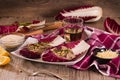 Risotto with red radicchio. Royalty Free Stock Photo