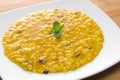 Risotto with saffron and mushrooms