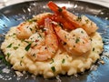 Risotto with scampi cream