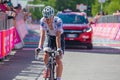 Risoul, France May 27, 2016;Bob Jungels, Etixx Quick Step Team, exhausted passes the finish line after a hard mountain stage