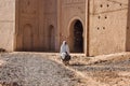 Rissani, Morocco - Oct 18, 2019: People at the Kasbah of Rissani in Morocco Royalty Free Stock Photo